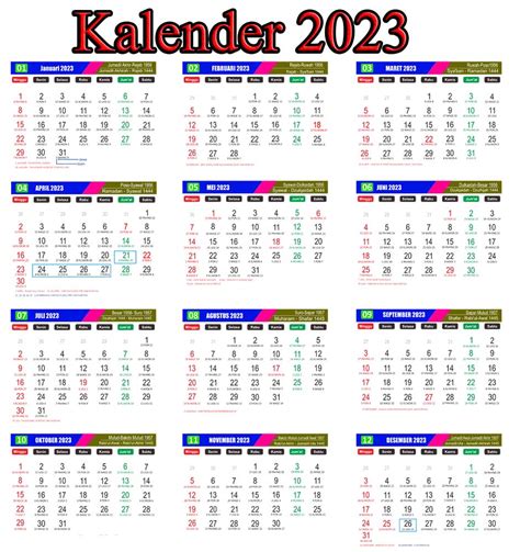kalender nasional 2023