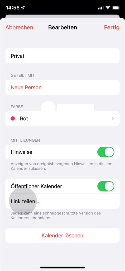 kalender teilen iphone android