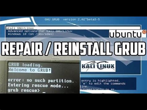 kali linux boot error black screen with cursor - YouTube