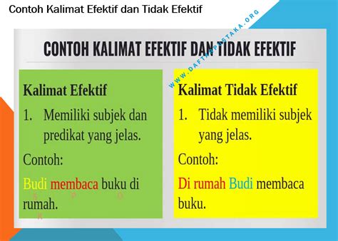 kalimat efektif dan tidak efektif