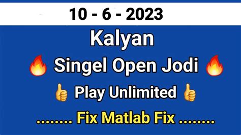 Kalyan Open Fix Jodi