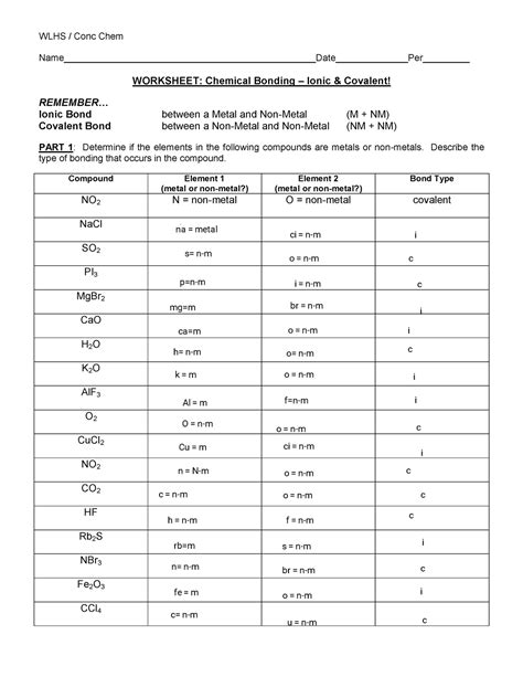 Kami Export Ionic And Covalent Bonding Practice 1 Chemical Bonds Worksheet Answers - Chemical Bonds Worksheet Answers