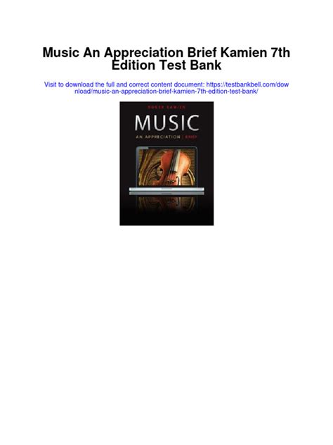 Full Download Kamien 7Th Edition Music Appreciation Test Answers 