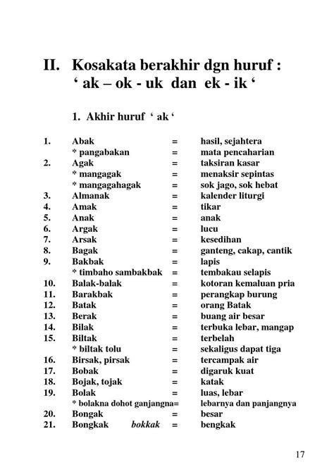 kamus bahasa batak