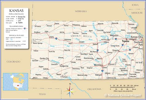 kansas on a map