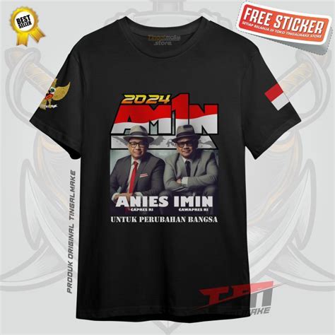 Kaos Amin  Dtf Kaos Amin Untuk Perubahan Bangsa Tshirt Kaos - Kaos Amin