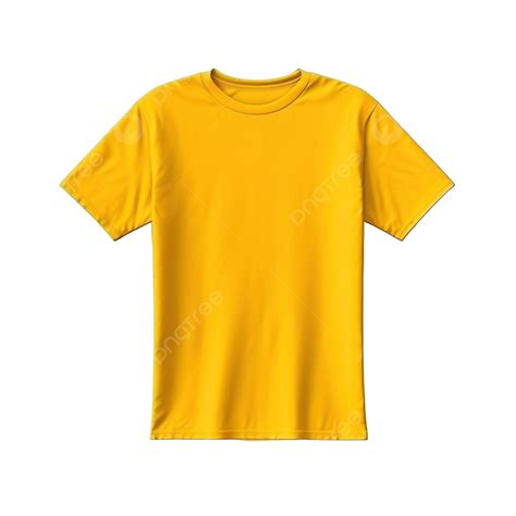 Kaos Belakang  Templat Mockup Kaos Kuning Polos Dengan Tampilan Depan - Kaos Belakang