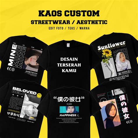Kaos Custom Bucin Aesthetic Street Wear Contoh Baju Jurusan - Contoh Baju Jurusan