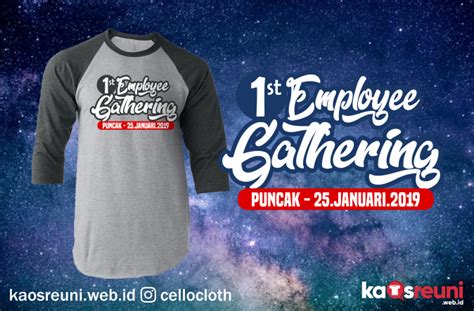 Kaos Employee Gathering Puncak 2019 Sablon Dan Desain Kaos Gathering - Kaos Gathering
