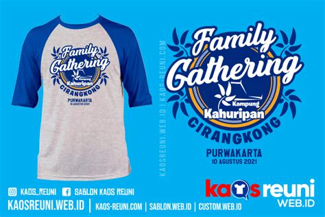 Kaos Gathering  Desain Sablon Kaos Famget Family Gathering Kampung Kahuripan - Kaos Gathering