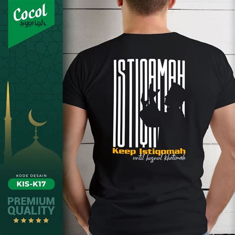 Kaos Islami Istiqomah Hitam Desain Kaos Simple Keren - Desain Kaos Simple Keren