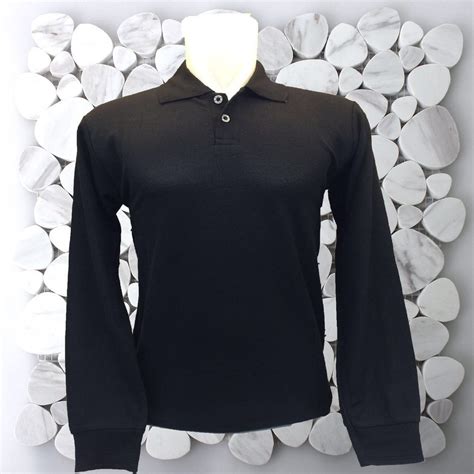Kaos Kerah Lengan Panjang  Menu0027s Long Sleeve Polo Shirt Design Template Stock - Kaos Kerah Lengan Panjang