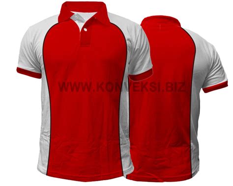 Kaos Kerah Merah Putih Desain Keren Baju Kaos Berkerah - Baju Kaos Berkerah