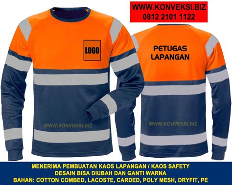 Kaos Lapangan Lengan Panjang Bikinan Konveksi Bandung Baju Baju Safety Keren - Baju Safety Keren