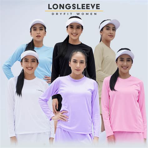 Kaos Olahraga  Tiento Kaos Running Dry Fit Lengan Panjang Baju - Kaos Olahraga