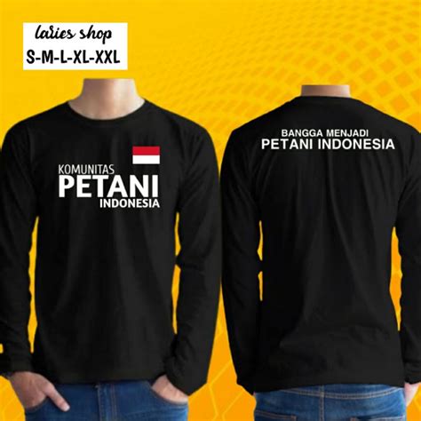 Kaos Petani Lengan Panjang  Kaos Petani Kaos Proyek Lengan Panjang Shopee Indonesia - Kaos Petani Lengan Panjang