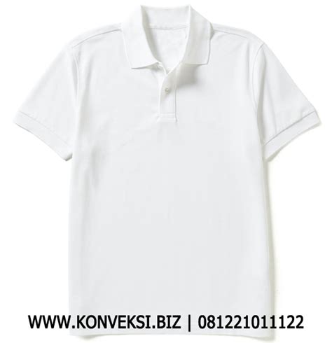 Kaos Polo Berkerah Putih Polos Model Keren Katun Mentahan Baju Putih Polos - Mentahan Baju Putih Polos