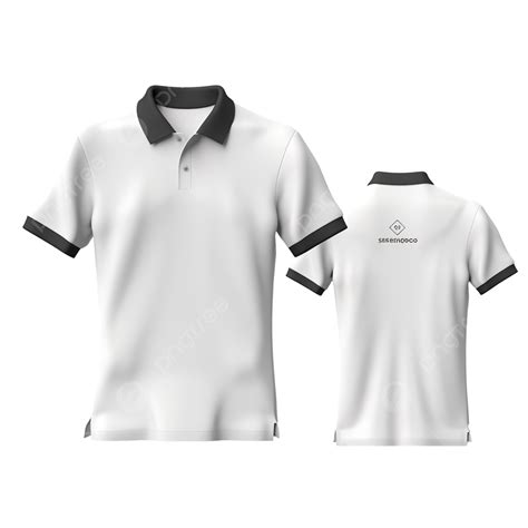 Kaos Polo Lengan Pendek Cetak Mockup 3d Render Template Kaos Polos Depan Belakang - Template Kaos Polos Depan Belakang