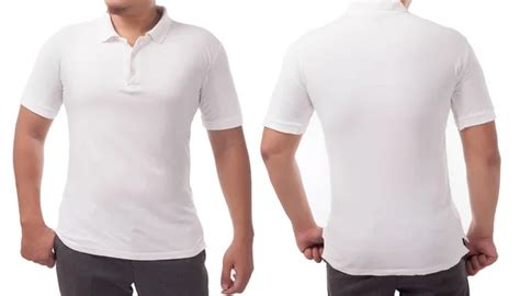 Kaos Polo Putih Tiruan Depan Dan Belakang Tampilan Kaos Belakang - Kaos Belakang