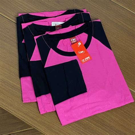 Kaos Reglan Polos Kombinasi Pink Hitam Lengan Pendek Warna Kaos Kombinasi 2 Warna - Warna Kaos Kombinasi 2 Warna