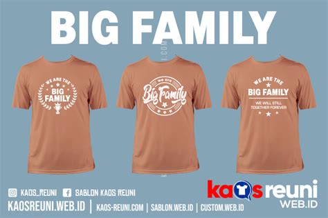 Kaos We Are Big Family Coklat Lengan Pendek Tulisan Sablon Kaos Keluarga - Tulisan Sablon Kaos Keluarga