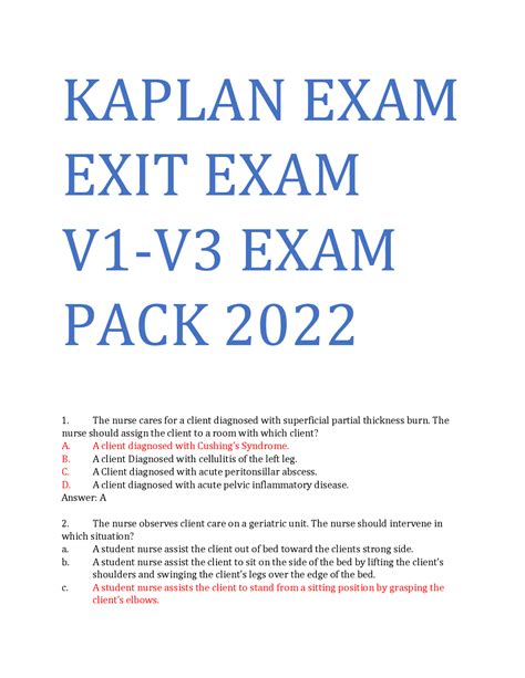 Kaplan Exit Exams