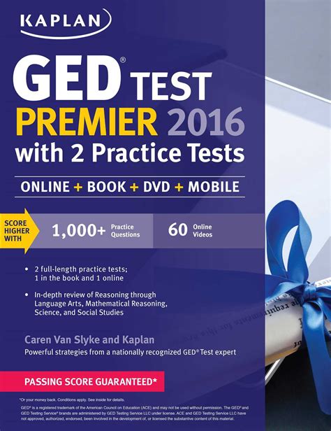 Kaplan Ged Test Premier 2016 With 2 Practice Tests By Caren Van Slyke