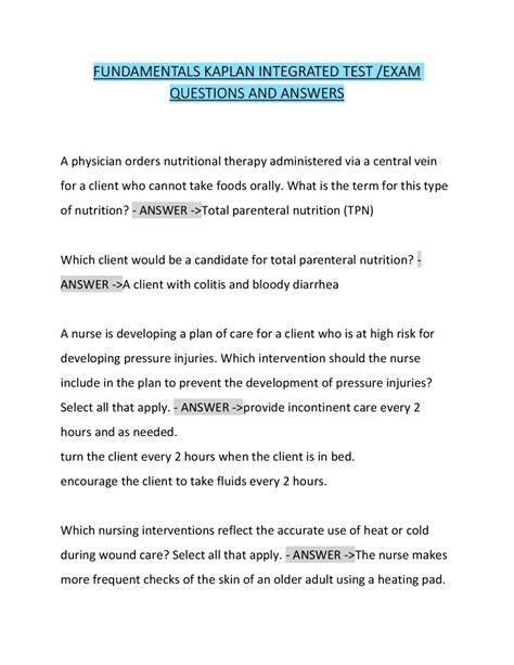 kaplan integrated nursing test answers psychosocial