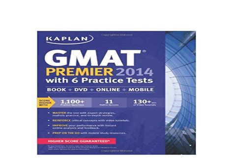 Read Kaplan Gmat Premier 2014 With 6 Practice Tests Book Online Dvd Mobile 