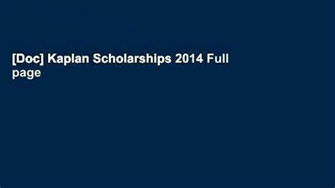Download Kaplan Scholarships 2014 Kaplan Test Prep 