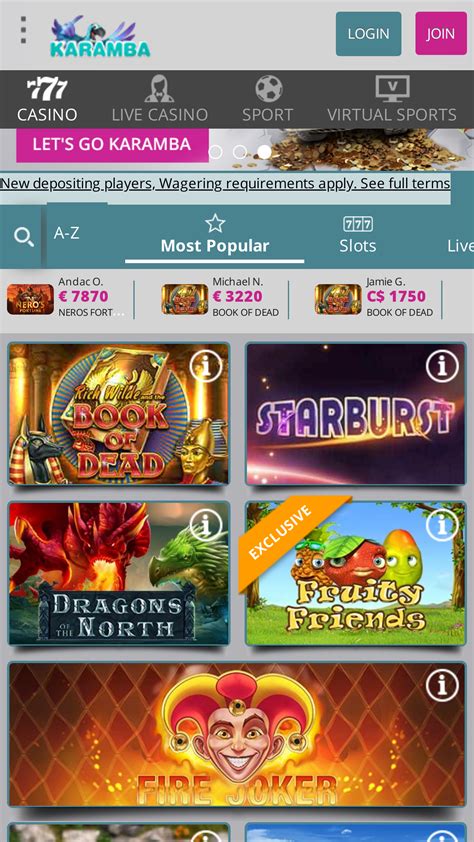 karamba casino app download wjbq belgium