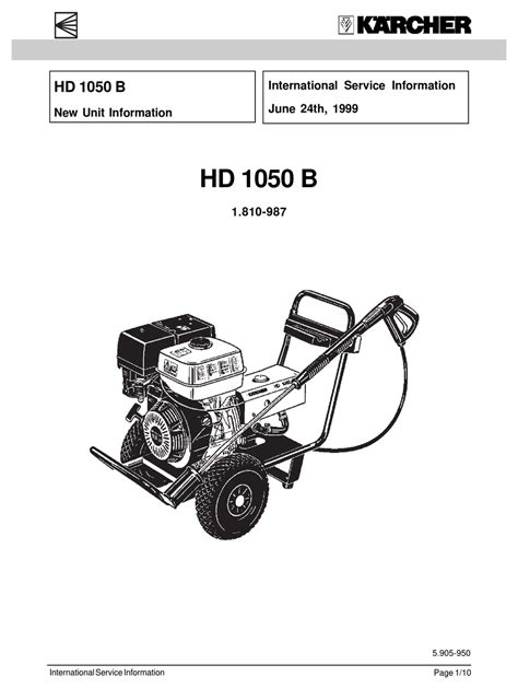 Read Karcher Hd 1050 Service Manual 