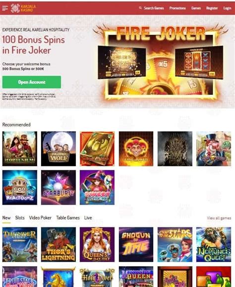 karjala casino free spins affe