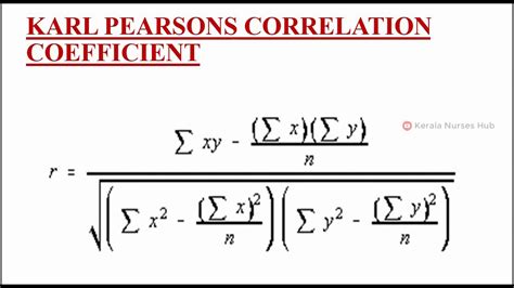 karl pearsons coefficient of correlation