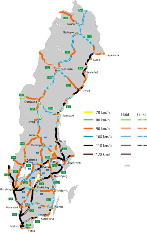 karta över vägar i sverige
