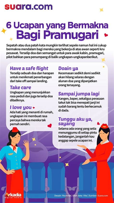 Kata-Kata Pramugari Bahasa Inggris dan Indonesia Lengkap