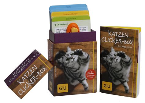 katzen clicker box gelb 12 x 3 5 cm plus clicker