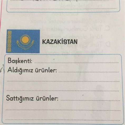 kazakistan dan aldığımız ürünler nelerdir