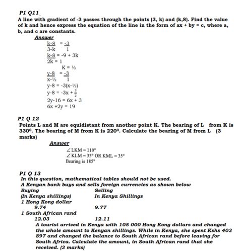 Read Online Kcse Maths Paper One 2013Quetions 