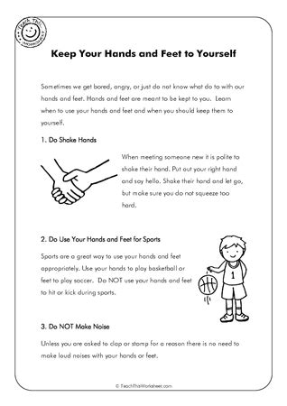 Keeping Hands To Yourself Worksheet   10 000 Top Quot Keeping My Hands To - Keeping Hands To Yourself Worksheet