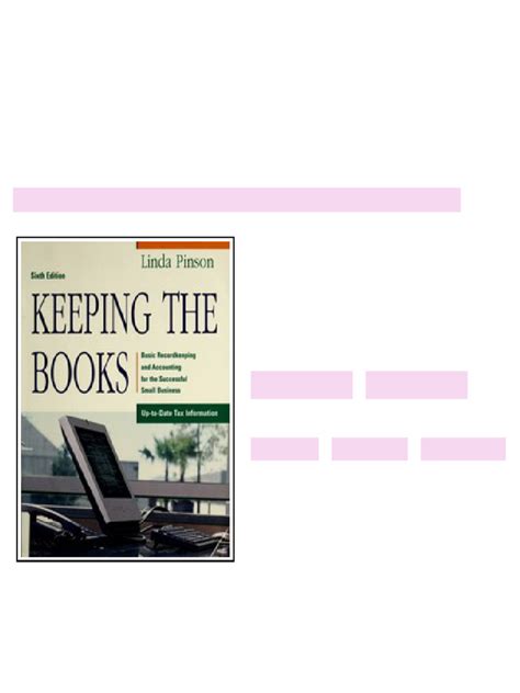 Keeping The Books Basic Recordkeeping And Accounting For Small Business Small Business Strategies Series