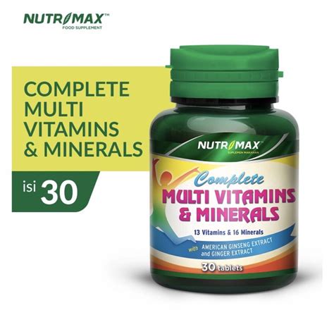 kegunaan nutrimax multivitamin dan mineral