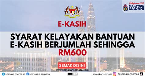 kelayakan bantuan e kasih Panduan Kini