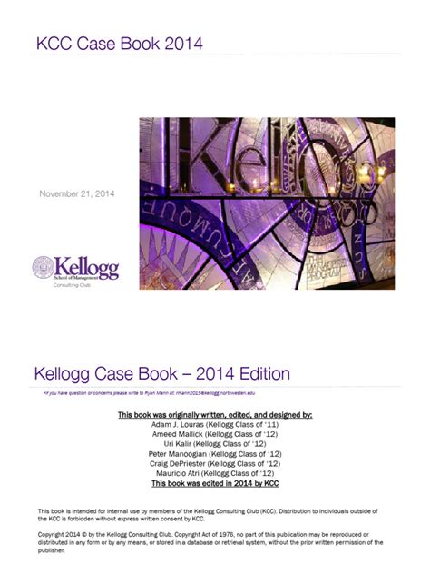kellogg case book 2024