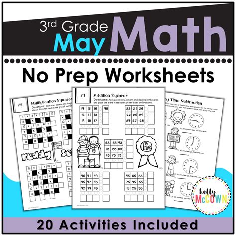 Kelly Mccown 3rd Grade Math Worksheets For May 3rd Grade Book Worksheet Packet - 3rd Grade Book Worksheet Packet
