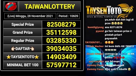 KELUARAN TAIWAN LIVE DRAW：Taiwan - Lotto 6/49 - Lottery Guru