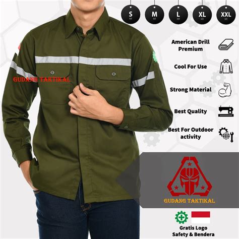 Kemeja Safety K3 Baju Proyek Wearpack Tambang Ratsvendor Warna Baju Tactical - Warna Baju Tactical