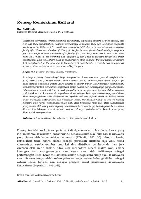 kemiskinan structural dan kultural pdf