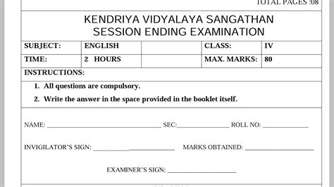 Full Download Kendriya Vidyalaya Pgt Exam Previous Question Paper 