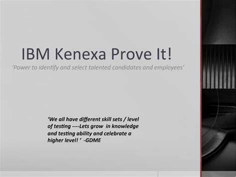 kenexa proveit test data entry